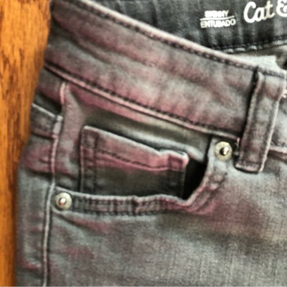 CAT & JACK Skinny Ultimate Stretch Gray Jeans Girl’s Size 8 - Picture 3 of 9